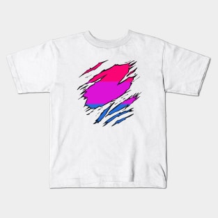 LGBTQI+ Superhero BISEXUAL flag Kids T-Shirt